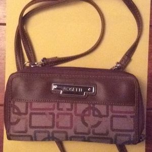 Rosetti Wallet Clutch Checkbook Crossbody purse 8”